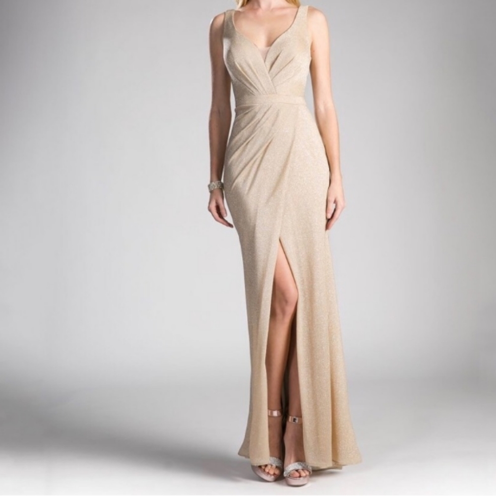 14-16 Champaign dress. Read description. Beautiful - Picture 1 of 2
